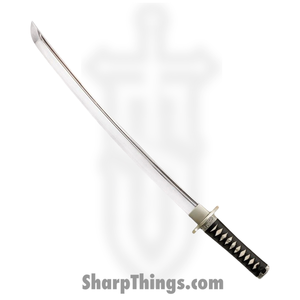 31c40c20-84b4-40e0-b2fc-c570cf27d21c_CS88W_1.jpg Cold Steel - CS88W - Emperor Series Wakizashi - Fixed Blade Knife - 1055 HC Satin Sword - Cord Wrapped - Black - Image 1