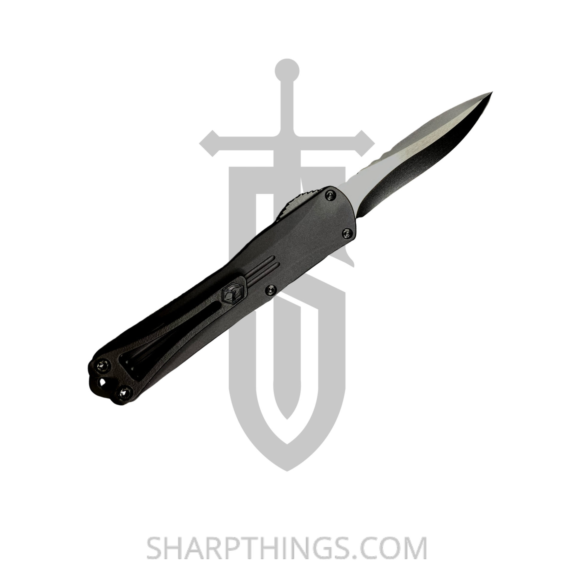 31d9c04f-e8d3-4c7e-8d92-c7608659a442_H025-10A_1.jpg Heretic Knives - H025-10A - Manticore S - OTF Auto - Elmax Two Tone Recurve - 6061-T6 Aluminum - Black - Image 1