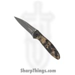 Kershaw - 1660DEB - Ken Onion Leek - Assisted Open Knife - 14C28N Blackwash Modified Wharncliffe - 6061-T6 Aluminum - Digital Brown