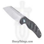 Kizer Cutlery - KIV5488C3 - Sheepdog - Folding Knife - 154CM Satin Sheepsfoot - Carbon Fiber G10 - Black