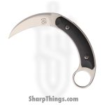 Bastinelli Creations - BASKSW - Kalinou - Fixed Blade Knife - N690 Stonewash Hawkbill - G10 - Black