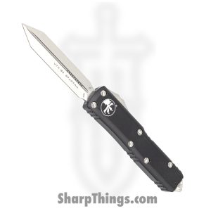 Microtech - 230-10 - UTX-85 - OTF Auto - Elmax, M390, 204P Stonewash Spartan - 6061-T6 Aluminum - Black