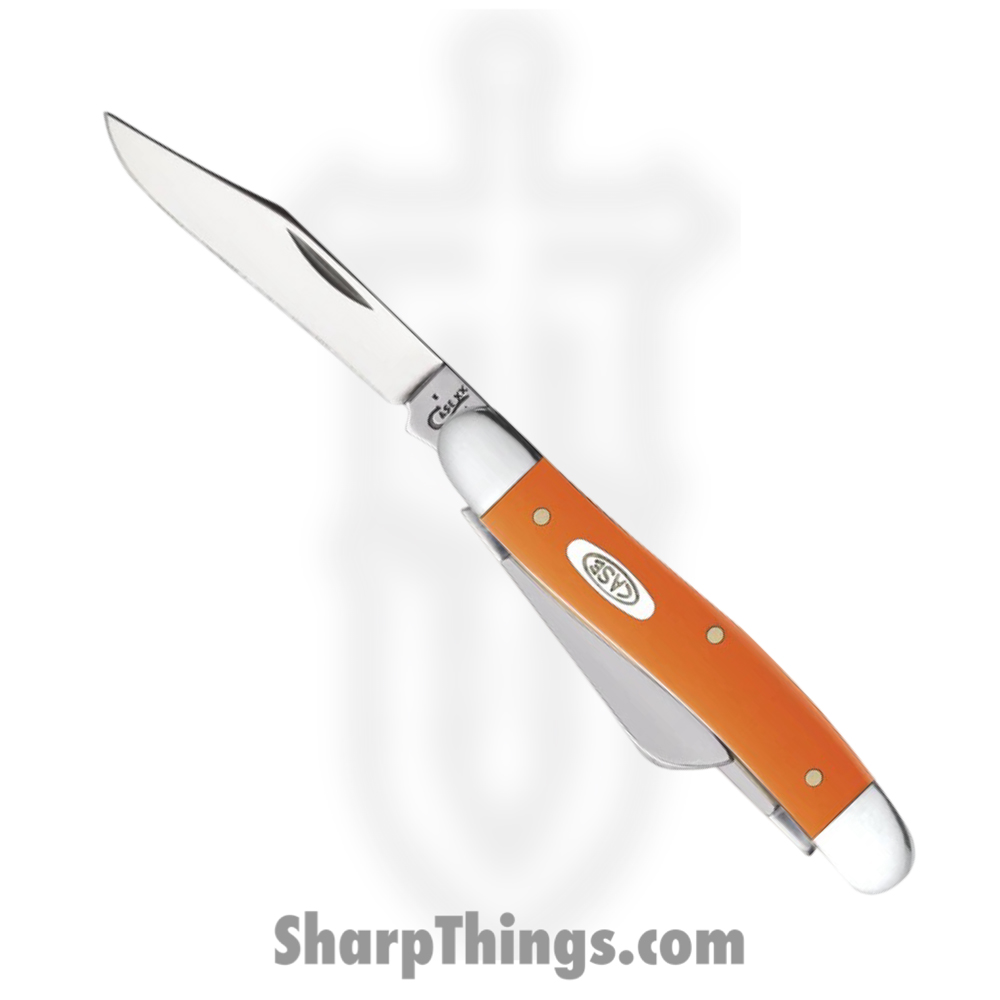33543e97-2125-4169-9731-7596aa5eb24b_CA80509_1.jpg Case Cutlery - CA80509 - Medium Stockman - Folding Knife - Tru-Sharp™ Stainless Polished Clip/Sheepfoot/Spey - Synthetic - Orange - Image 1