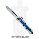 Microtech - 231-1CO - UTX-85 Clone Trooper - OTF Auto - Cerakote White Blue Drop Point - 6061 T6 Aluminum - White Blue