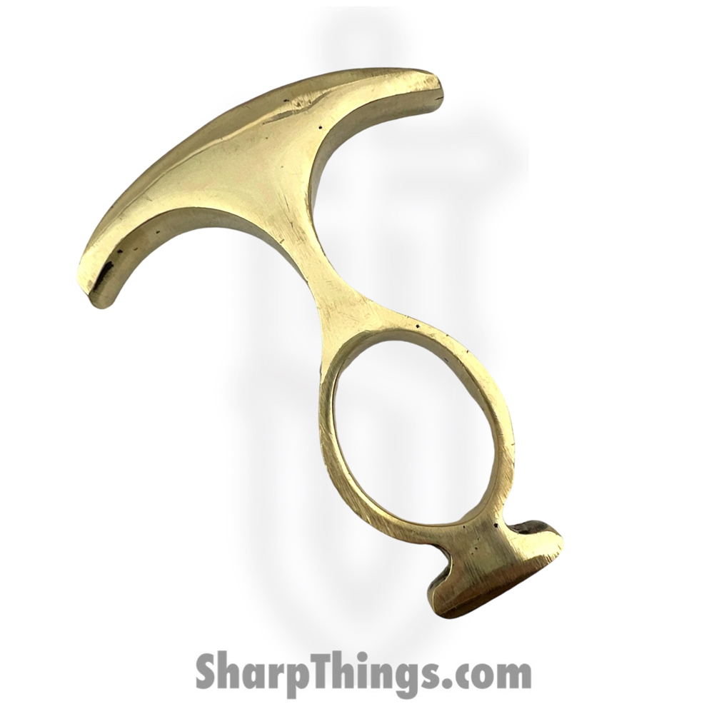 3427c2b2-f8a0-4dd7-9153-eb8c98822f08_KNB-02_1.jpg VOC - KNB-02 - One Finger Solid Knuckle - Heavy Brass - Gold - Image 1