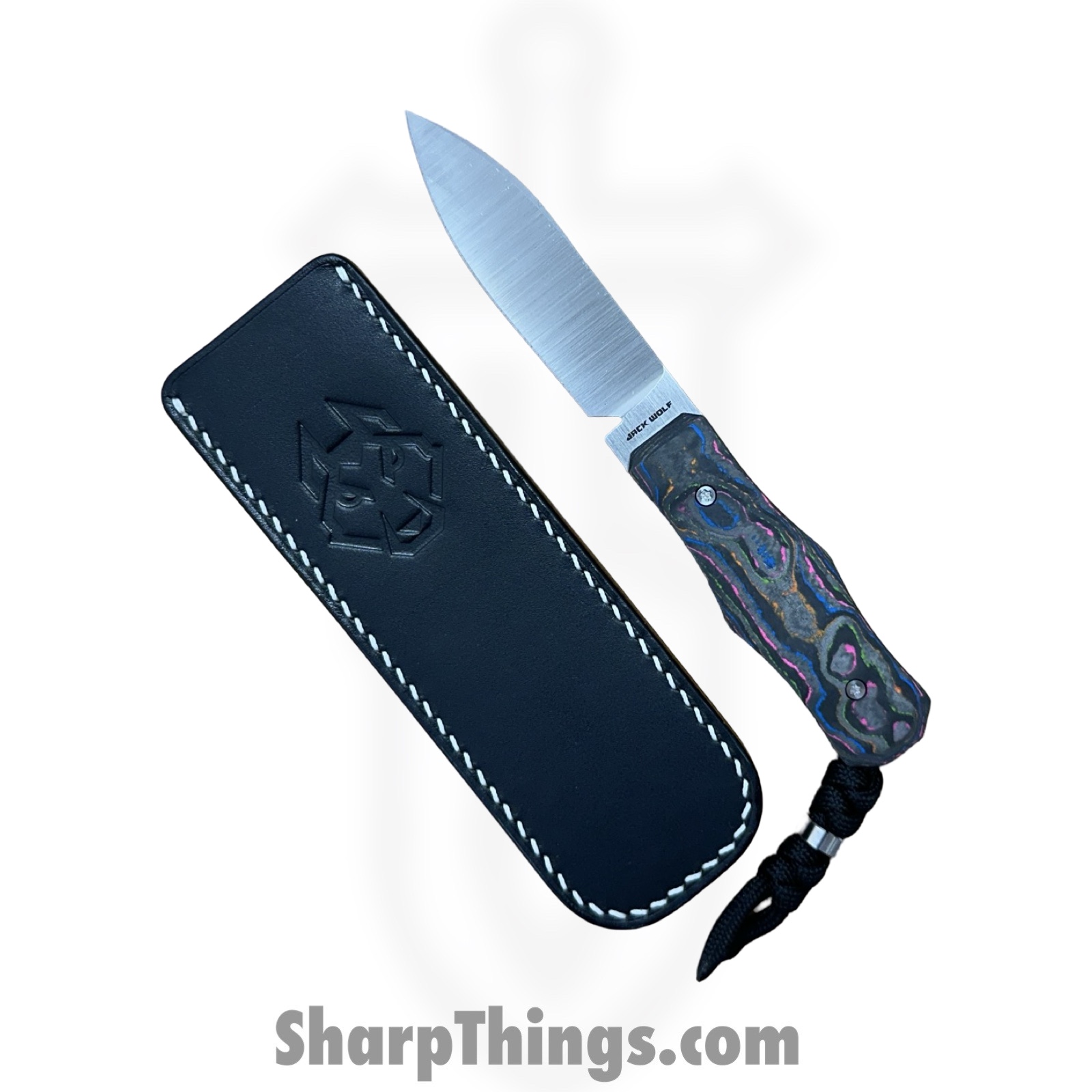 343ef69a-69b1-4203-8b2b-ad6e93e4f942_VAMPI-FX-01-CC-80S_1.jpeg Jack Wolf Knives - VAMPI-FX-01-CC-80S - Vampire FIXedc - Fixed Blade Knife - S90V Satin Spear Point - Camo Carbon - Multi - Image 1