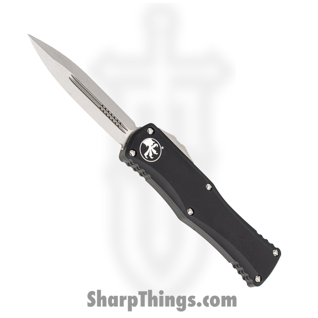 3451bd40-25f9-4bbc-926f-fab160ef9676_702-10_1.jpg Microtech - 702-10 - Hera D/E - OTF Auto - Stonewash Dagger - 6061-T6 Aluminum - Black - Image 1