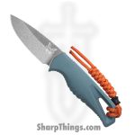 Benchmade - 18050 - Intersect - Fixed Blade Knife - CPM MagnaCut Stonewash Drop Point - Santoprene - Depth Blue