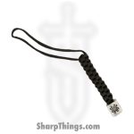 Spyderco - SCBEAD1LY - Pewter Bead Lanyard - Skull - Black