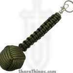 GS Knife Co. - 6552-GN - Mega Monkey Fist - 9.2oz Solid Steel Ball - Paracord - Green