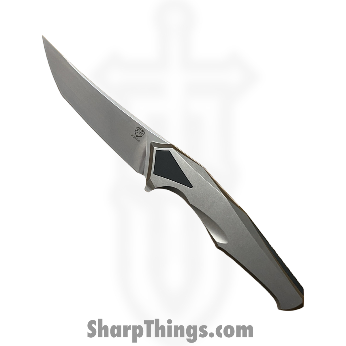 3586c3ba-cb45-49d6-8d82-ad6f8205d0f1_PBRS2_1.jpg Poikilo Blade - PBRS2 - Rhino S2 - Folding Knife - Bohler M398 Pearlescent Stonewash Tanto - Titanium - Natural - Image 1