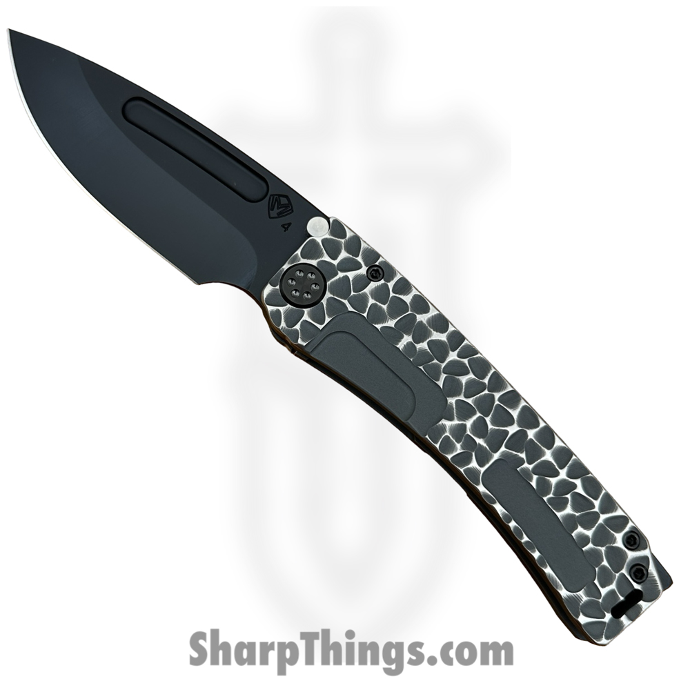 35a1ddae-5d47-4ce4-9b2b-101a72c0b1d9_091924D_1.jpg Medford Knife and Tool - 091924D - Marauder-H - Folding Knife - S45VN Coated Drop Point - Titanium "Peaks and Valleys" - Natural - Image 1