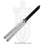 Squid Industries - Krake Raken V2.5 - Balisong Knife - Inked Tanto - Silver
