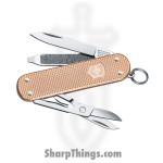 Victorinox - VN06221202G - Classic SD - Folding Knife - Stainless Polished Multi - Alox - Fresh Peach