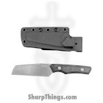 Vero Engineering - V-N-SMCF-FBK-1778-S - Axon - Fixed Blade Knife - Bohler M390 Stonewash Sheepsfoot - Marbled Carbon Fiber - Black