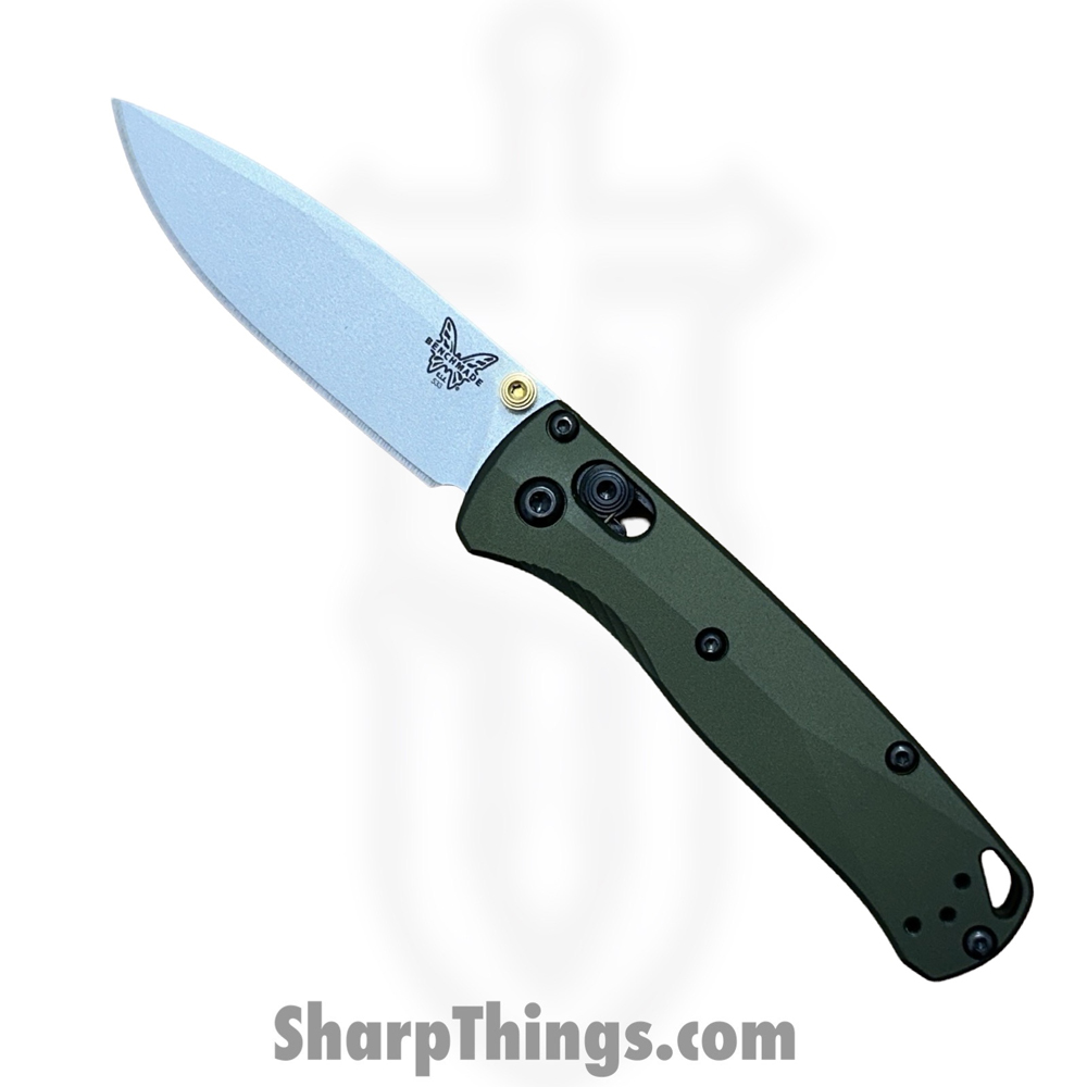 36544c55-94f0-4fcb-a777-95dde5525b04_533SL-10_1.jpg Benchmade - 533SL-10 - Seasonal Mini Bugout - Folding Knife - CPM S90V Coated Drop Point - Aluminum - Woodland Green - Image 1