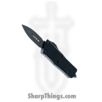Microtech - 238-16S - Mini Troodon Signature Series - OTF Auto - Damascus Dagger - 6061-T6 Aluminum - Black