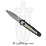 Kershaw - 7950 - Launch 15 - Automatic Knife - CPM MagnaCut BlackWash™ Spear Point - 6061-T6 Aluminum Micarta Inserts - Black|Tan