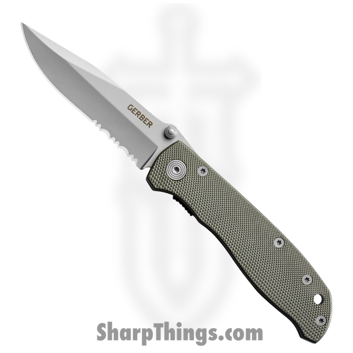 37b8d077-bc46-46df-a92d-5e166f7b9f80_G45860_1.jpg Gerber - G45860 - Harsey Air Ranger - Folding Knife - 7Cr17MoV Blasted Clip Point - Aluminum - Grey - Image 1