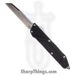 TakCom - Chimera_BK_W_SA - Chimera - OTF Auto - 154CM Satin Wharncliffe - 6061-T6 Aluminum - Black