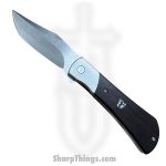 Finch Knife Co. - HE395 - Hellfire Voodoo - Folding Knife - 154CM Satin Wharncliffe - Jigged Bone - White