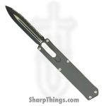 TakCom - TCNH2SPSDL - Nighthawk V2 OTF - OTF Auto - DLC 154CM Dual Edge Spear Point 1 Side Serrated - 6061-T6 - Black