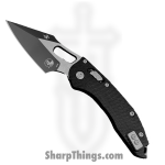 Microtech - 169RL-1FLGTBK - Stitch RAM-LOK - Folding Knife - M390MK Black Two ToneSpear Point - Fluted G10 - Black