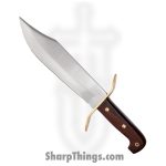 Cold Steel - CS81B - Wild West Bowie - Fixed Blade Knife - 1085 HC Satin Bowie - Rosewood Scales - Brown