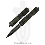 Microtech - 227-1OCS - Dirac Delta Signature Series - OTF Auto - Elmax, M390, 204P Coated Dagger - 6061-T6 Aluminum - Olive Camo