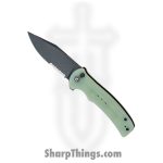 Civivi - CIVC20038E3 - Cogent Combo Blade Flipper Knife - 14C28N G10 - Jade