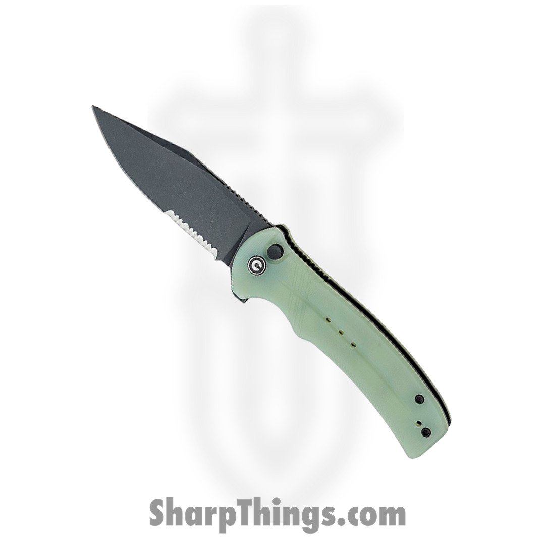 39819dd4-7c70-45f5-9214-56eb8677dec7_CIVC20038E3_1.jpg Civivi - CIVC20038E3 - Cogent Combo Blade Flipper Knife - 14C28N G10 - Jade - Image 1