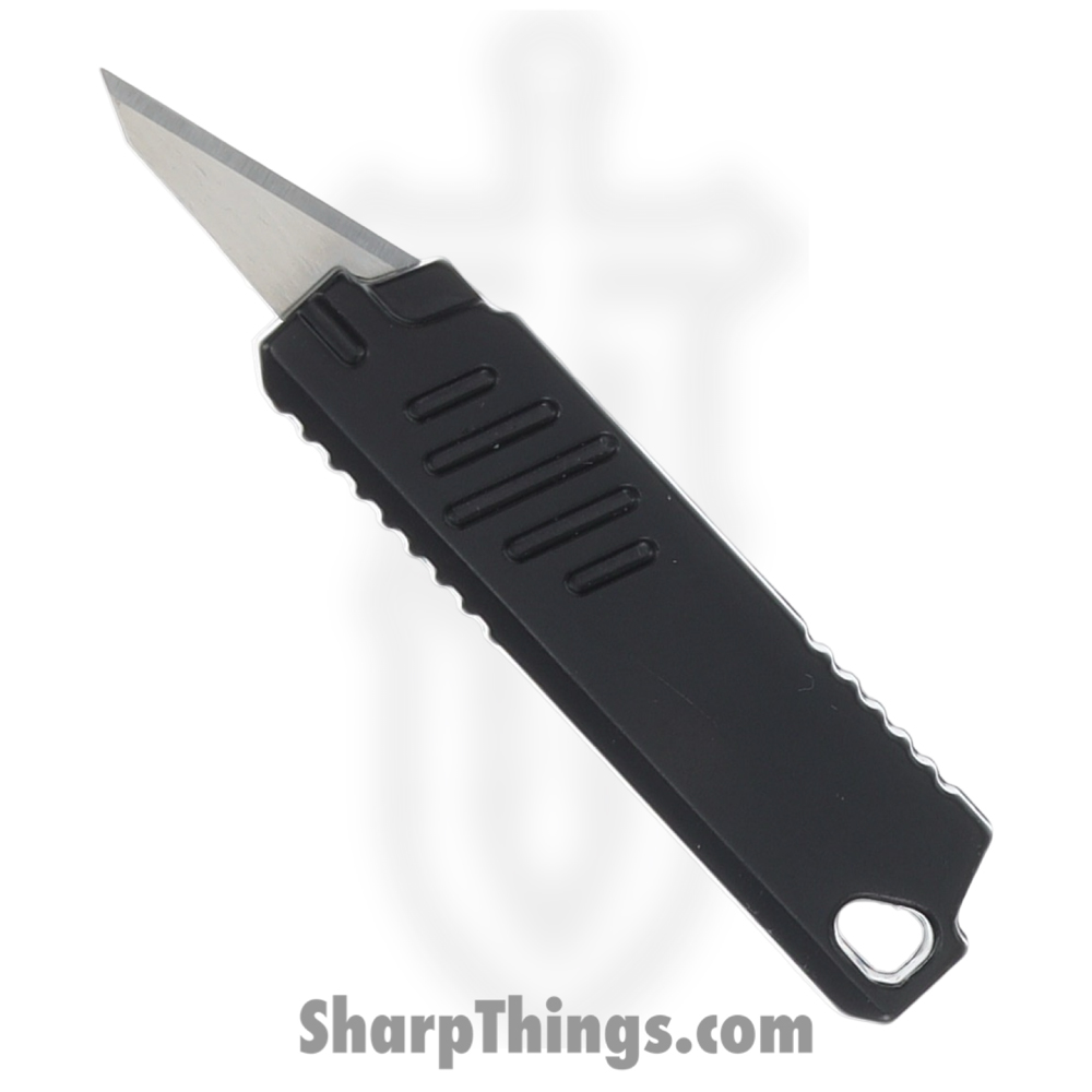 39900e59-13f3-403e-ad77-efc1436d3217_NV335_1.jpg Novelty Knife Co. - NV335 - Mini Knife - Assisted Open Knife - Stainless Satin Clip Point - Aluminum - Black - Image 1
