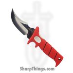 Bubba Blade - BUB1RH - Rhino - Fixed Blade Knife - 8Cr13MoV Two Tone Upswept - TPR - Red