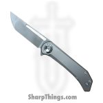 Aurora Knife and Tool - AK-TRUF-V1 - Truffles - Folding Knife - Ti Scales - S35VN Hollow Ground Blade - Gray