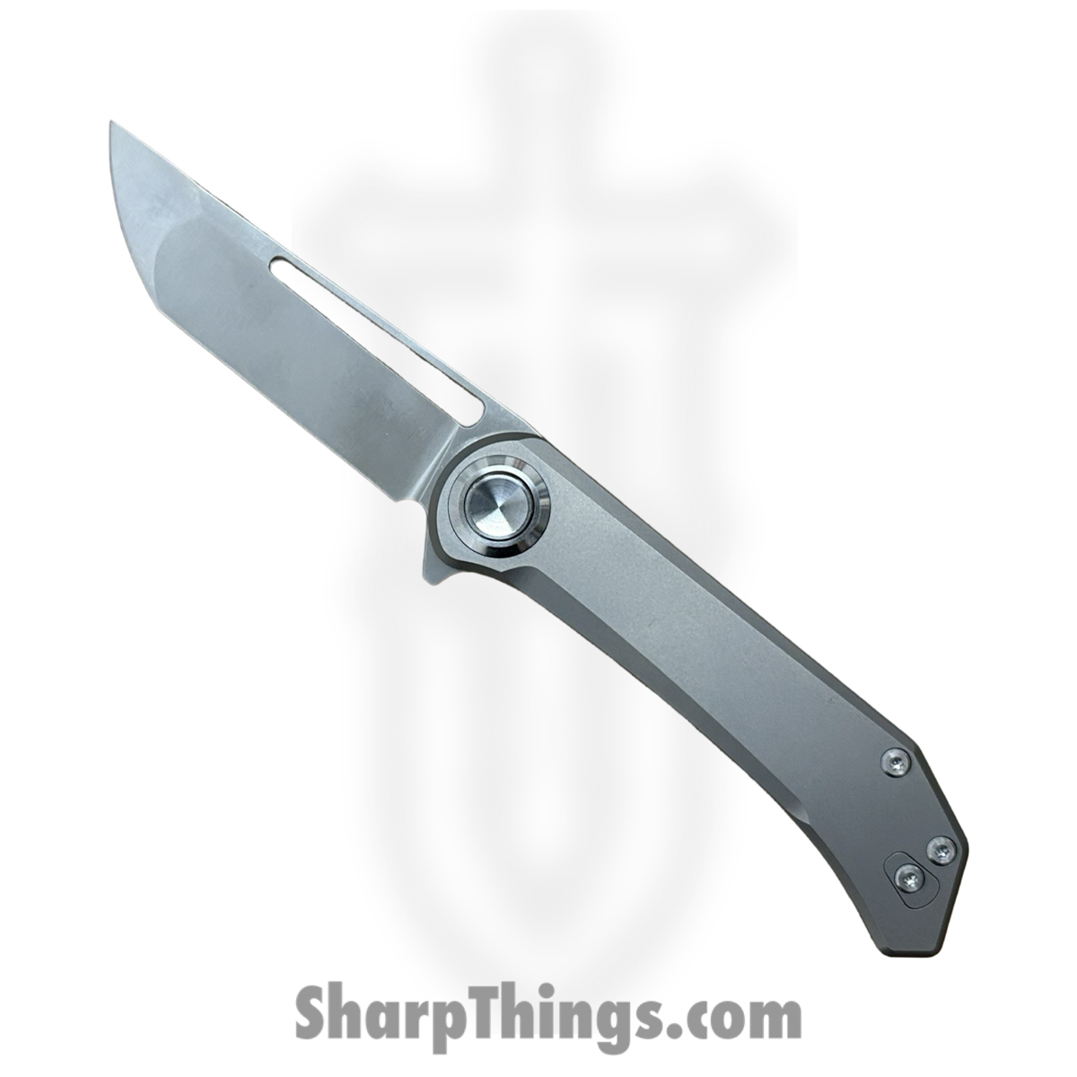 3a7c2cea-3035-47de-bf90-d7b10744ad3c_AK-TRUF-V1_1.jpg Aurora Knife and Tool - AK-TRUF-V1 - Truffles - Folding Knife - Ti Scales - S35VN Hollow Ground Blade - Gray - Image 1