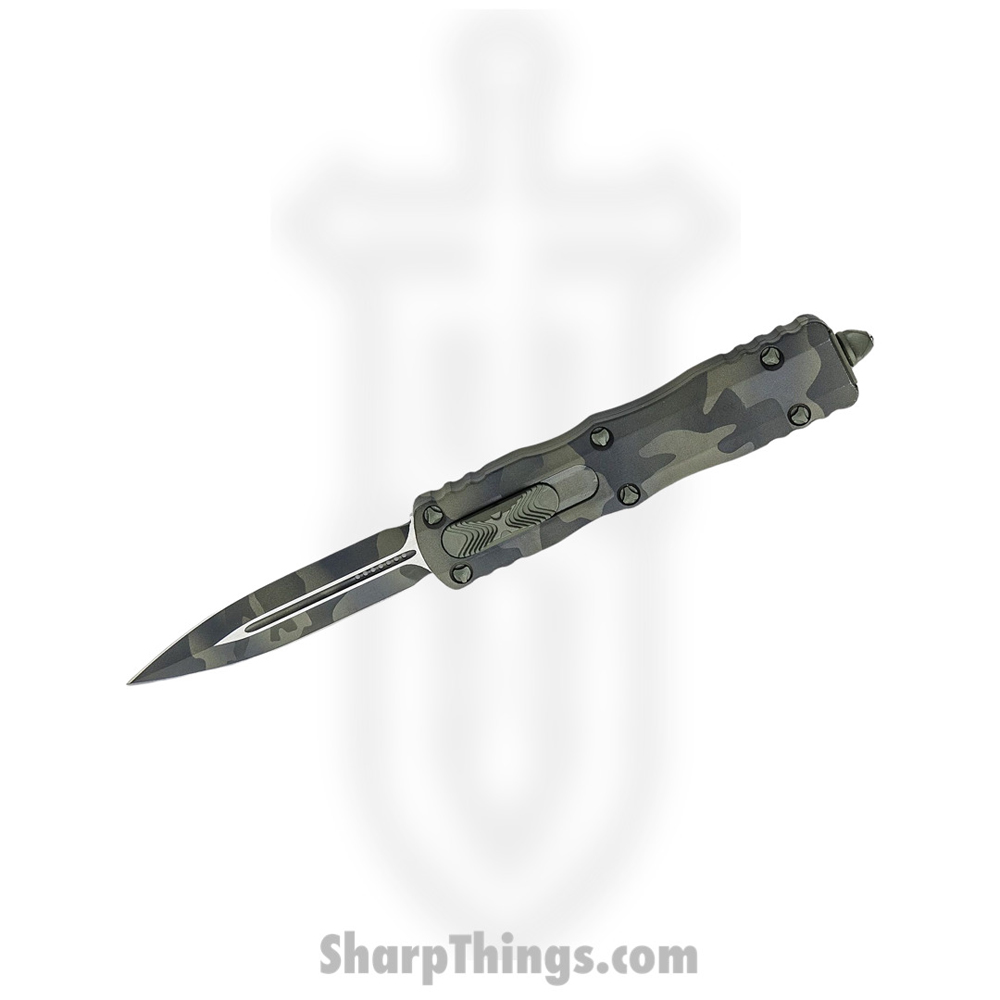 3ad3adc9-ff55-4924-8dfa-0e1d92298b3a_225-1OCS_1.jpg Microtech - 225-1OCS - Dirac Signature Series - OTF Auto - Elmax, M390, 204P Coated Dagger - 6061-T6 Aluminum - OD Green Camo - Image 1