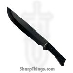 PTC - SO-237-BK-LUX - Heavy Duty Machete - Fixed Blade Knife - 1065 Surgical Steel Coated Drop Point - Black