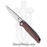 Bestech Knives - BTKG19F - Ascot - Folding Knife - D2 Satin Drop Point - G10 Carbon Fiber - Red Black
