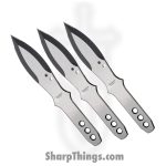 Spyderco - SCTK01SM - Spyderthrowers Small - Fixed Blade Knife - 8Cr13MoV - 8Cr13MoV - Silver