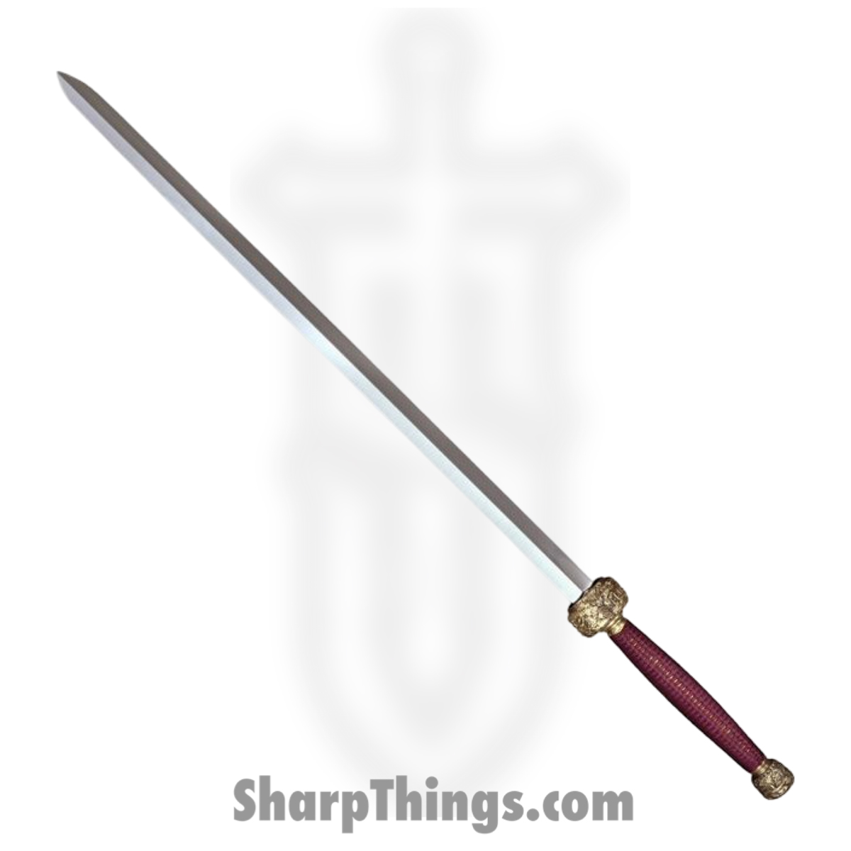 3c8cda03-9aef-4de3-86dd-6edfcbf2f8ce_CS88THG_1.jpg Cold Steel - CS88THG - Two Handed Gim Sword - Fixed Blade Knife - 1055 HC Satin - Cord Wrapped - Black - Image 1