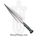 Red Deer - PM7864 - Railroad Spike Knife - Fixed Blade Knife - Carbon Steel Stonewash Dagger - Carbon Steel - Gray