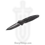 Microtech - 161-1T - Socom Elite Tactical - Folding Knife - Elmax, M390, 204P Two Tone Tanto - 6061-T6 Aluminum/Textured Inserts - Black