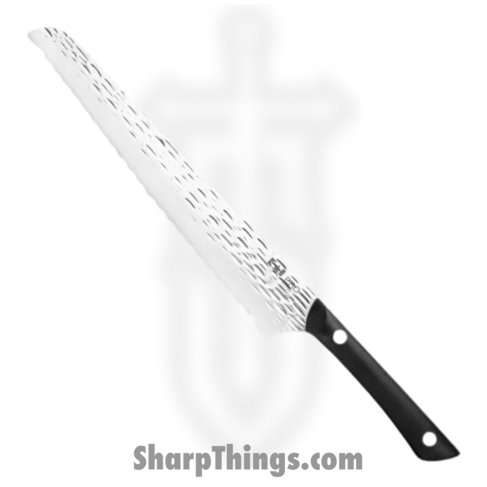 3d135d0a-39da-4e0c-a77c-0119a14c48a3_HT7062_1.jpg Kai - HT7062 - Pro Bread 9" - Fixed Blade Knife - AUS-6 Hammered Sheepsfoot - POM - Black - Image 1