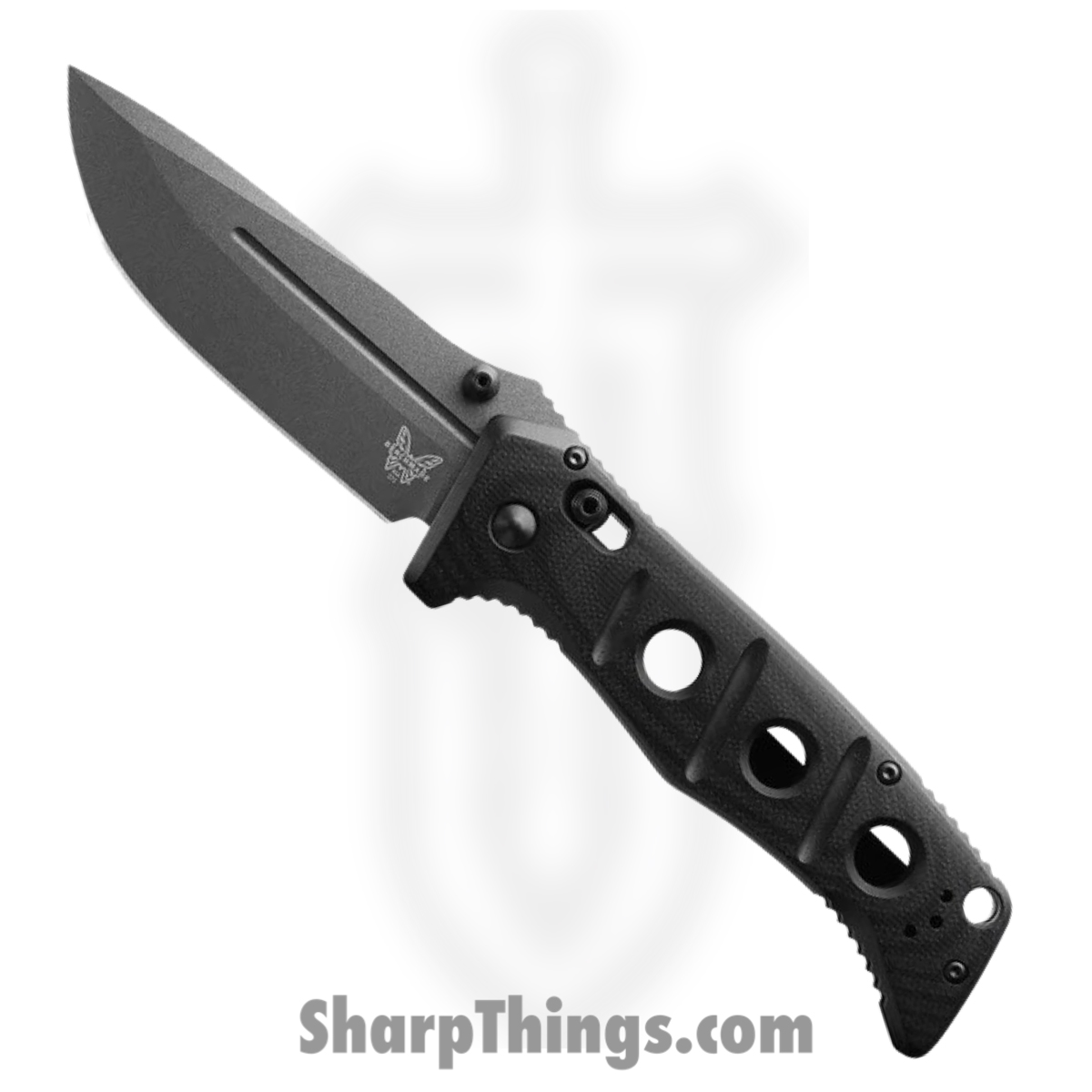 3d2842e3-51c3-4dc3-8755-8a86ab38ab48_275GY-1_1.jpg Benchmade - 275GY-1 - Adamas - Folding Knife - CPM-CruWear Coated Drop Point - G10 - Black - Image 1