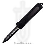 Steel River Knives - SBA163DGBK - Mini Sidewinder OTF Auto - 440 2 Tone Dagger - Black