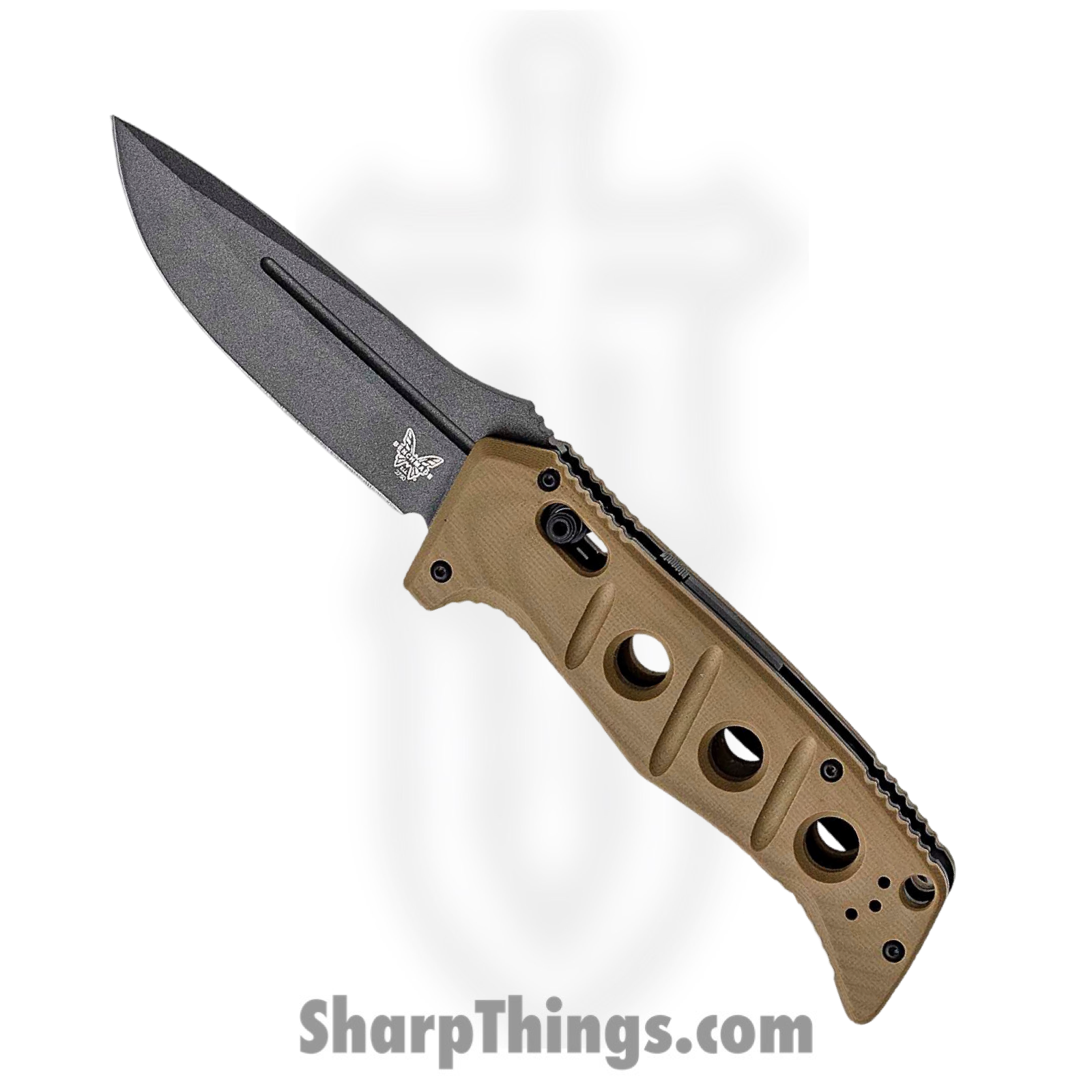 3d7de68d-2dc3-4a7d-827d-7fcc452c513e_2750GY-3_1.png Benchmade - 2750GY-3 - Adamas - Automatic Knife - CPM CruWear Coated Drop Point - G10 - Tan - Image 1