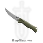 Benchmade - 15505 - Meatcrafter 4" - Fixed Blade Knife - CPM-154 Stonewash Trailing Point - Santoprene - Dark Olive