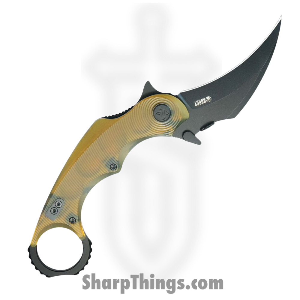 3e6e4a78-3e68-43e7-9fc3-6eb9ebffc42a_KUB298H_1.jpg Kubey - KUB298H - Rogue Pikal - Folding Knife - 14C28N Coated Karambit - Ultem - Natural - Image 1