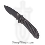 Benchmade - 570SBK-1 - Presidio II - Folding Knife - CPM-S30V Partial Serrated Coated Drop Point - CF Elite - Black