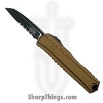 Microtech - 1241-2TA-BLEM - Blemish Cypher II - OTF Auto - M390MK Two Tone Wharncliff P/S - Aluminum - Tan